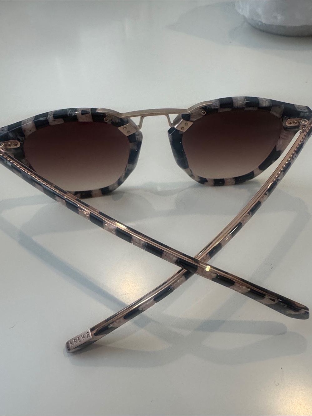 KREWE BEAU NYLON | Harlequin with rose gold bridge and Gradient Lenses - Picture 3 of 6